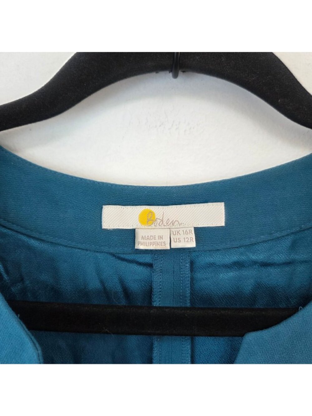 Boden Emmeline Teal Blue Jumpsuit Classic Career Women's 12R - Picture 7 of 9